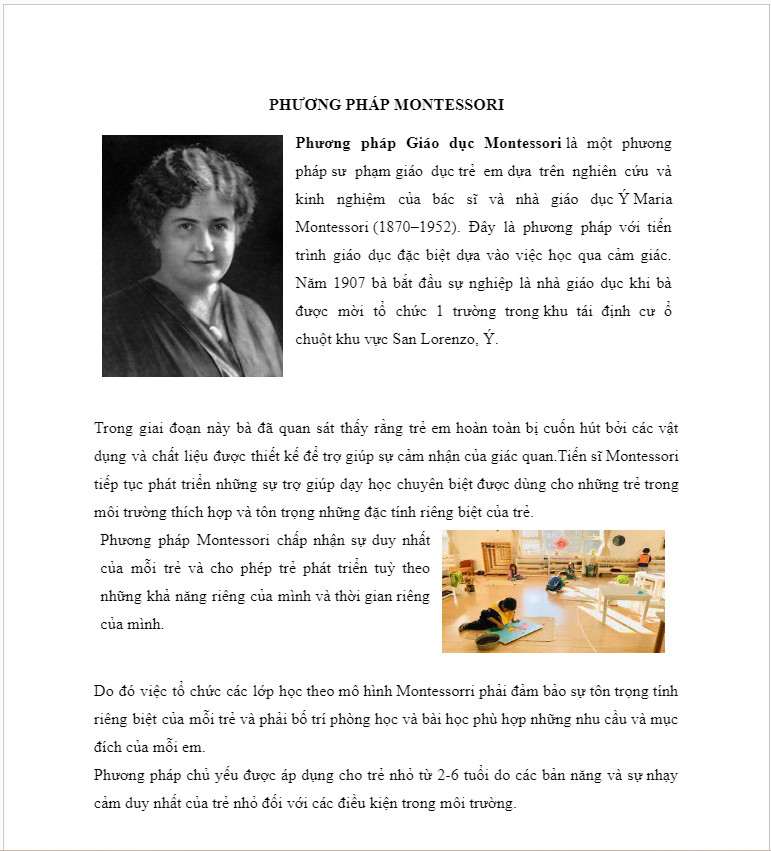 Phương pháp Montessori