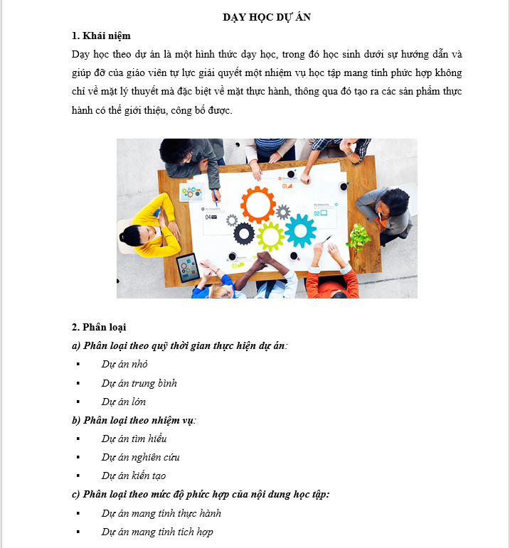 Dạy học dự án